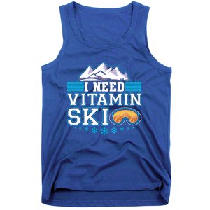 I Need Vitamin Ski Funny Skier Ski Instructor Gift Tank Top