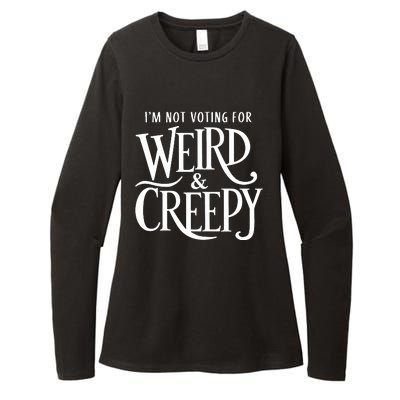 Im Not Voting For Weird Creepy Vote Kamala Harris Womens CVC Long Sleeve Shirt