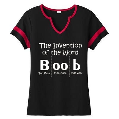 Invention Of The Word Boob Ladies Halftime Notch Neck Tee