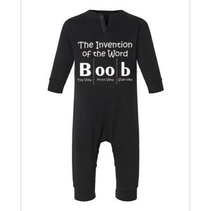 Invention Of The Word Boob Infant Fleece One Piece