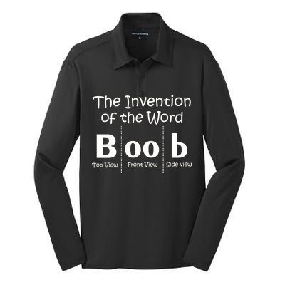 Invention Of The Word Boob Silk Touch Performance Long Sleeve Polo