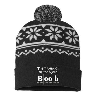 Invention Of The Word Boob USA-Made Snowflake Beanie