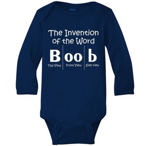 Invention Of The Word Boob Baby Long Sleeve Bodysuit