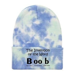 Invention Of The Word Boob Tie Dye 12in Knit Beanie