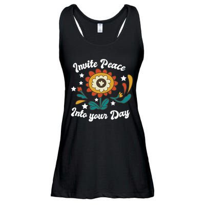 Invite Peace Into Your Day Ladies Essential Flowy Tank