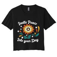 Invite Peace Into Your Day Women's Crop Top Tee