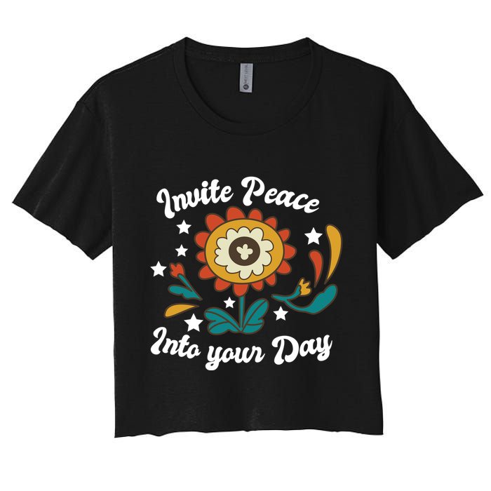 Invite Peace Into Your Day Women's Crop Top Tee