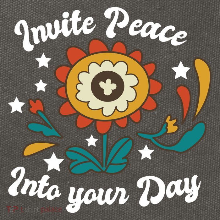 Invite Peace Into Your Day Cotton Canvas Backpack