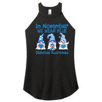 In November We Wear Blue Gnomes T1D Diabetes Awareness Women’s Perfect Tri Rocker Tank