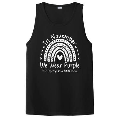 In November We Wear Purple Ribbon Warrior Epilepsy Awareness Gift PosiCharge Competitor Tank