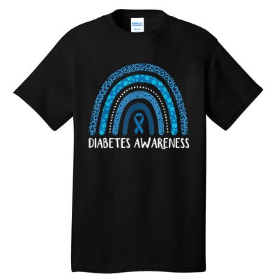 In November We Wear Blue Rainbow Diabetes Awareness Month Tall T-Shirt