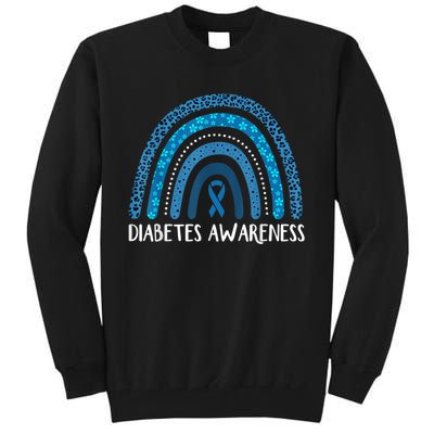 In November We Wear Blue Rainbow Diabetes Awareness Month Tall Sweatshirt