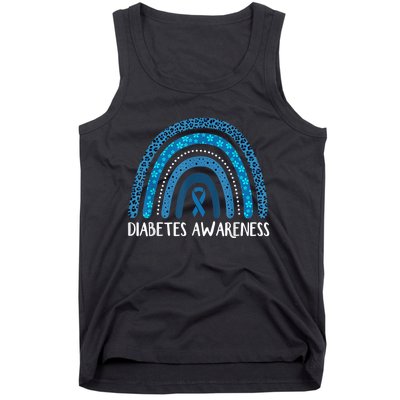 In November We Wear Blue Rainbow Diabetes Awareness Month Tank Top