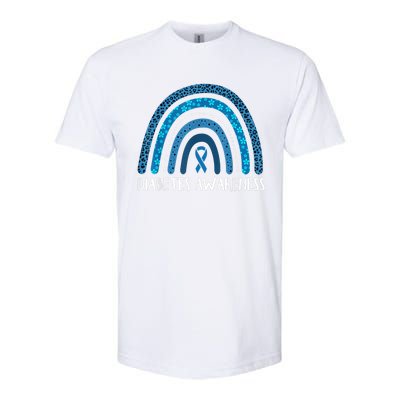 In November We Wear Blue Rainbow Diabetes Awareness Month Softstyle CVC T-Shirt