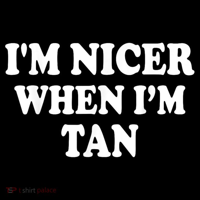 I'm Nicer When I'm Tan Funny Quote Mesh Reversible Basketball Jersey Tank