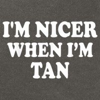 I'm Nicer When I'm Tan Funny Quote Cotton Canvas Backpack