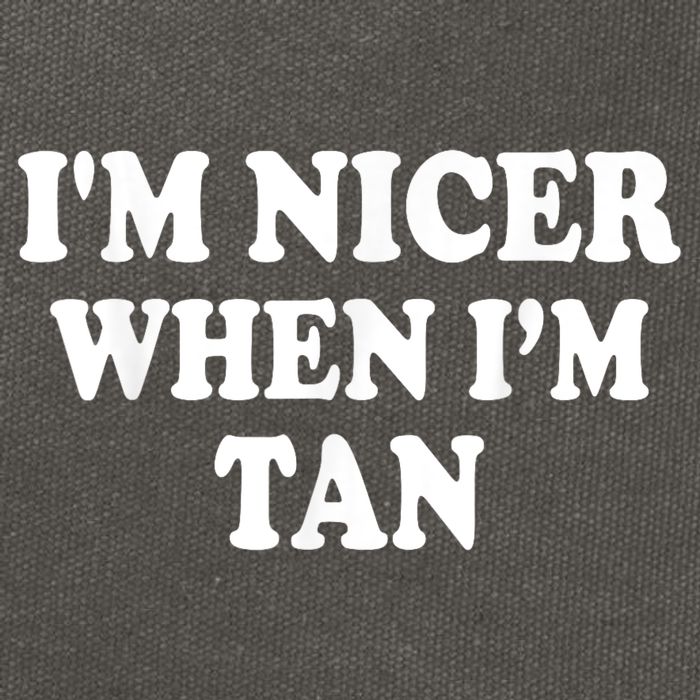 I'm Nicer When I'm Tan Funny Quote Cotton Canvas Backpack