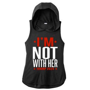 IM Not With Her Trump 2024 Ladies PosiCharge Tri-Blend Wicking Draft Hoodie Tank