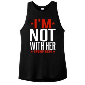 IM Not With Her Trump 2024 Ladies PosiCharge Tri-Blend Wicking Tank