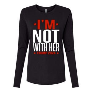 IM Not With Her Trump 2024 Womens Cotton Relaxed Long Sleeve T-Shirt