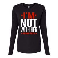 IM Not With Her Trump 2024 Womens Cotton Relaxed Long Sleeve T-Shirt