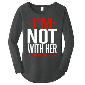 IM Not With Her Trump 2024 Women's Perfect Tri Tunic Long Sleeve Shirt