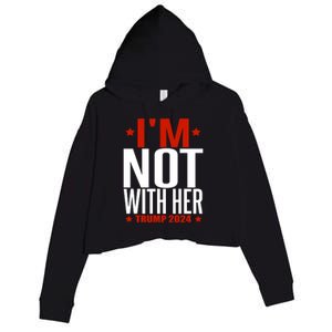 IM Not With Her Trump 2024 Crop Fleece Hoodie