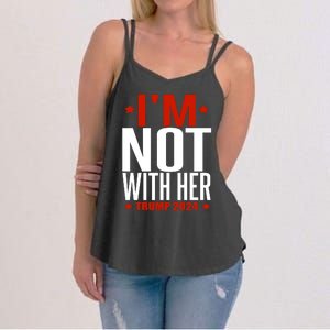 IM Not With Her Trump 2024 Women's Strappy Tank