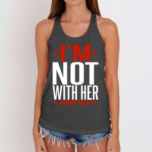 IM Not With Her Trump 2024 Women's Knotted Racerback Tank