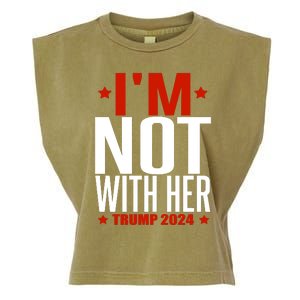 IM Not With Her Trump 2024 Garment-Dyed Women's Muscle Tee