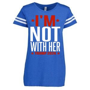 IM Not With Her Trump 2024 Enza Ladies Jersey Football T-Shirt