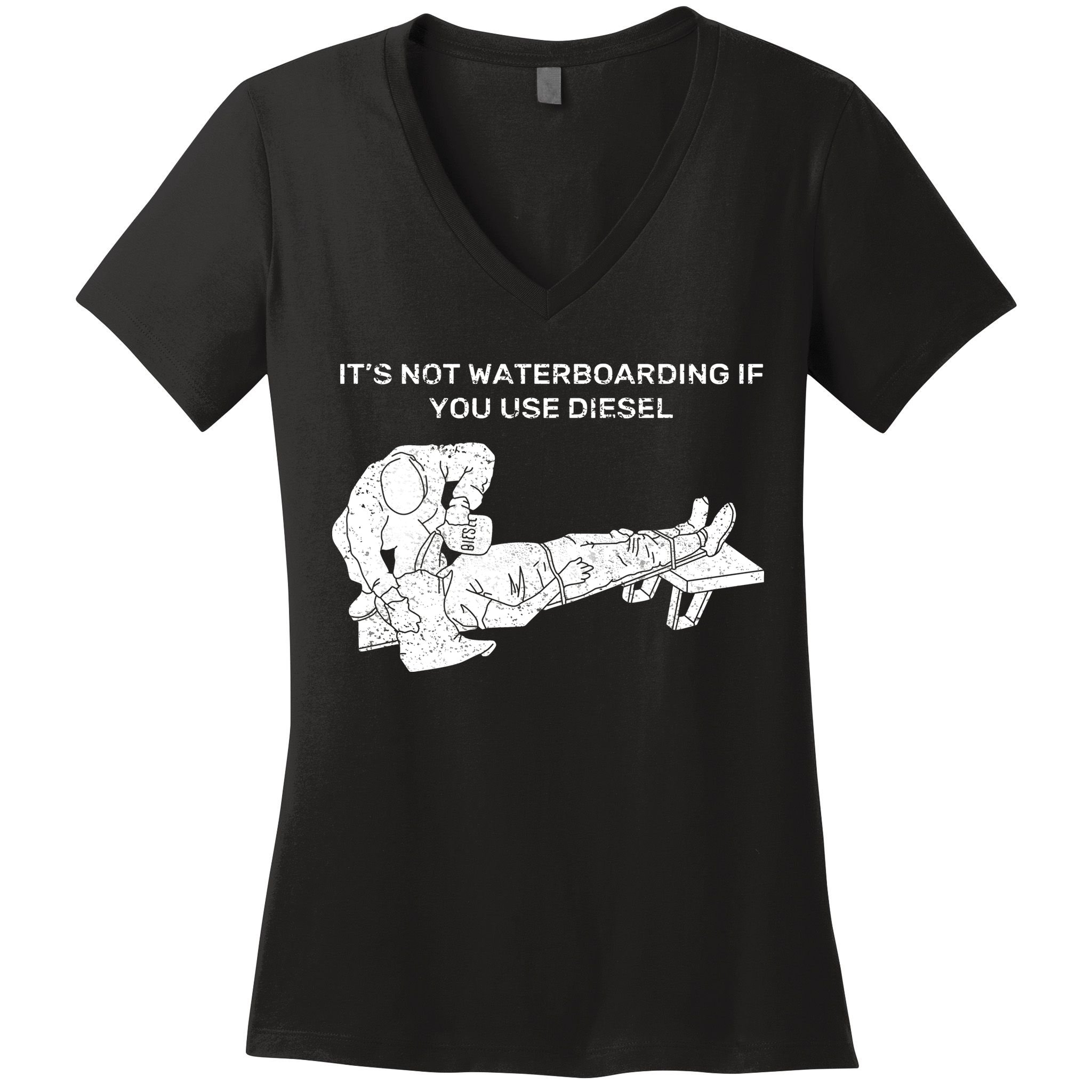 It's Not Waterboarding If You Use Diesel Women's V-Neck T-Shirt