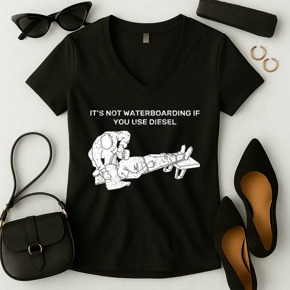 It's Not Waterboarding If You Use Diesel Women's V-Neck T-Shirt