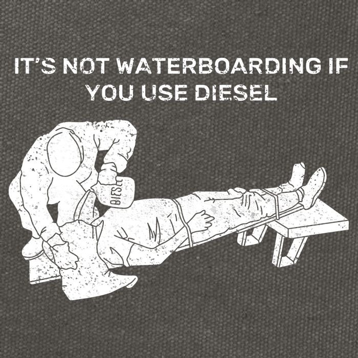 It's Not Waterboarding If You Use Diesel Cotton Canvas Backpack