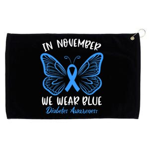 In November We Wear Blue Diabetes Awareness Cute Butterfly Grommeted Golf Towel