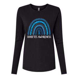 In November We Wear Blue Rainbow Diabetes Awareness Month Womens Cotton Relaxed Long Sleeve T-Shirt