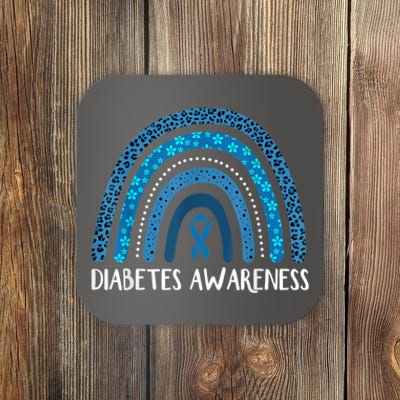 In November We Wear Blue Rainbow Diabetes Awareness Month Coaster