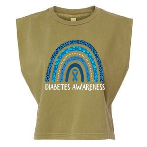 In November We Wear Blue Rainbow Diabetes Awareness Month Garment-Dyed Women's Muscle Tee