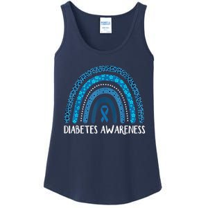 In November We Wear Blue Rainbow Diabetes Awareness Month Ladies Essential Tank