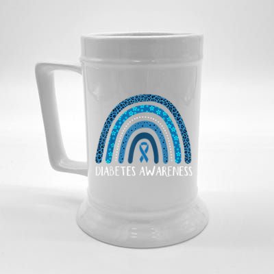 In November We Wear Blue Rainbow Diabetes Awareness Month Beer Stein