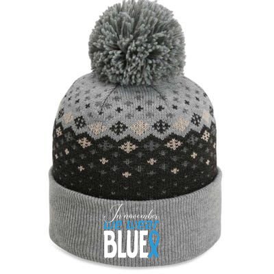 In November We Wear Blue Awareness Graphic The Baniff Cuffed Pom Beanie