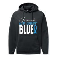 In November We Wear Blue Awareness Graphic Performance Fleece Hoodie