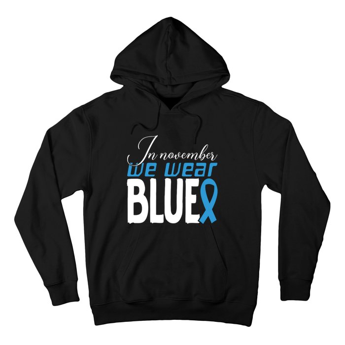 In November We Wear Blue Awareness Graphic Hoodie