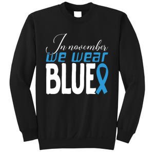 In November We Wear Blue Awareness Graphic Sweatshirt