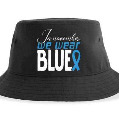 In November We Wear Blue Awareness Graphic Sustainable Bucket Hat