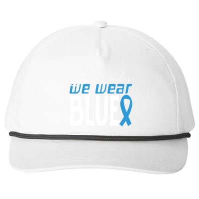 In November We Wear Blue Awareness Graphic Snapback Five-Panel Rope Hat