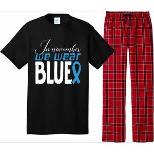 In November We Wear Blue Awareness Graphic Pajama Set