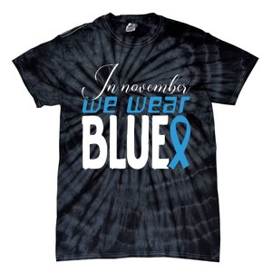 In November We Wear Blue Awareness Graphic Tie-Dye T-Shirt