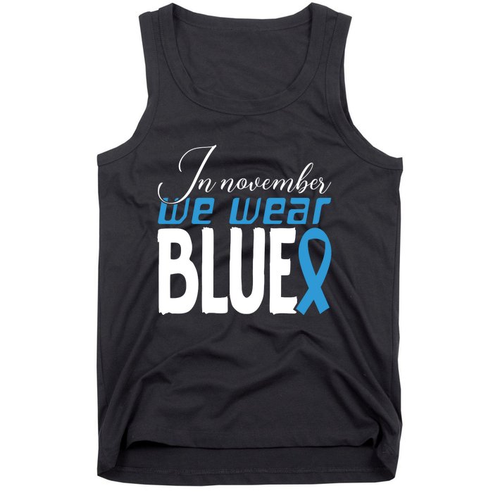 In November We Wear Blue Awareness Graphic Tank Top