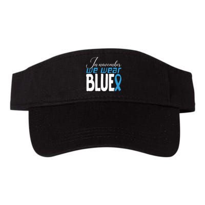 In November We Wear Blue Awareness Graphic Valucap Bio-Washed Visor